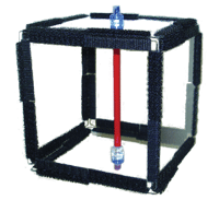 A cube with the height made of the rod and magnetic connectors 