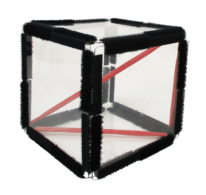 cube with triangle inside